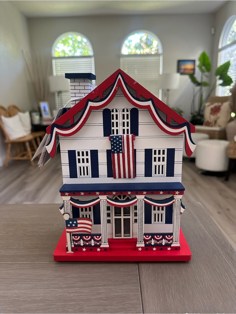 Martha Stewart Red, White & Blue Patriotic Decorative House